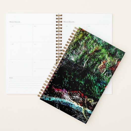 Donker getextureerde abstracte planner, getexturee planner (Display)