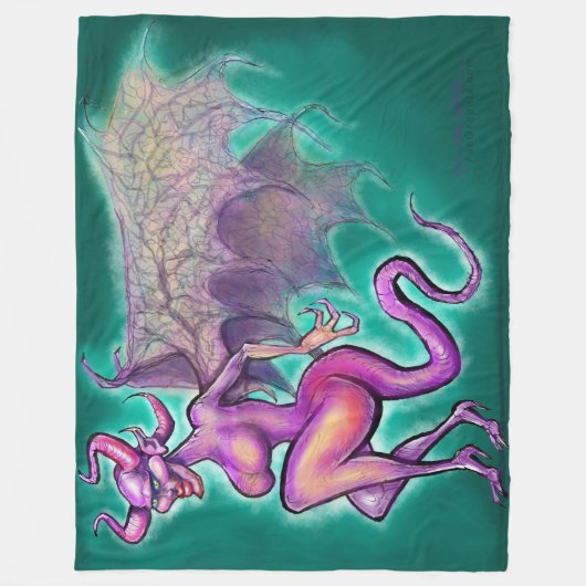 Donker gezicht fleece deken (Voorkant)