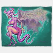 Donker gezicht fleece deken (Voorkant (Horizontaal))