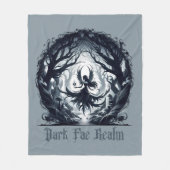 Donker gezicht in magisch bos fleece deken (Voorkant)