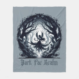 Donker gezicht in magisch bos fleece deken