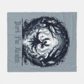 Donker gezicht in magisch bos fleece deken (Voorkant (Horizontaal))