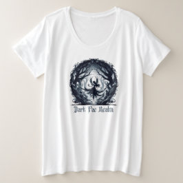 Donker gezicht in magisch bos grote maat t-shirt