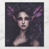 Donker gezicht wijn etiket (Enkel label)