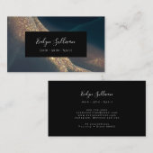 donker glitter achtergrond visitekaartje (Voorkant / Achterkant)