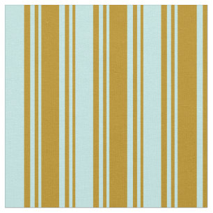 Donker Goldenrod en Turquoise gekleurd patroon Stof