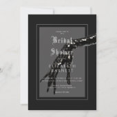 Donker Gothic Zwart Sequin Hand Vrijgezellenfeest Kaart (Voorkant)