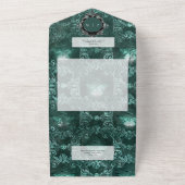 Donker Gotisch Blauwgroen & Zwart  Moth Diner All In One Uitnodiging (Buitenkant)