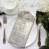 Donker Gotisch Bos Bloemen Achtergrond Foto All In One Uitnodiging