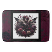 Donker Gotisch Bos Fairy Bloemen Rozen Bourgondië Badmat (Voorkant)