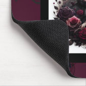 Donker Gotisch Bos Fairy Bloemen Rozen Bourgondië Muismat (Hoek)