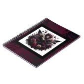 Donker Gotisch Bos Fairy Bloemen Rozen Bourgondië Notitieboek (Linkerzijde)