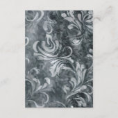 Donker Gotisch Grijs & Zwart Damast & Ravens Recep Informatiekaartje (Achterkant)