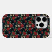 Donker Gotisch Grungy Roos Vines Raven Schedel roo Case-Mate iPhone Case (Achterkant (horizontaal))