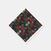 Donker Gotisch Grungy Roos Vines Raven Schedel roo Servet (Hoek)