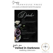 Donker Gotisch Mysterieus Gedempte Bloemen Details Informatiekaartje