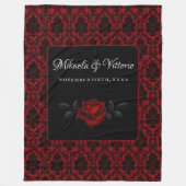 Donker Gotisch Roos Bruiloft Fleece Deken (Voorkant)