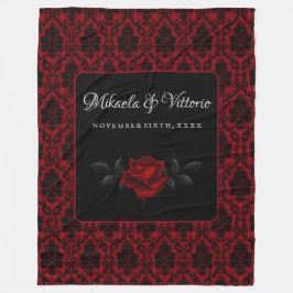 Donker Gotisch Roos Bruiloft Fleece Deken