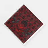 Donker Gotisch Roos Bruiloft Servet (Hoek)