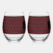 Donker Gotisch Roos Bruiloft Wijnglas Zonder Voet (Rechts)