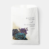 Donker Gotisch Roos Glitter Bruiloft Bedankzakje (Voorkant)