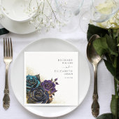 Donker Gotisch Roos Glitter Bruiloft Servet