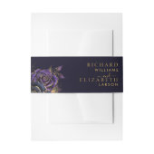 Donker Gotisch Roos Glitter Bruiloft Uitnodigingen Wikkel (Voorkant Voorbeeld)