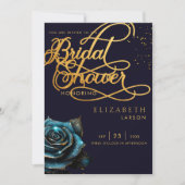 Donker Gotisch Roos Glitter Vrijgezellenfeest Kaart (Voorkant)