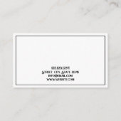 Donker Gotisch Roos Zwart-wit Tattoo Artiest Visitekaartje (Achterkant)