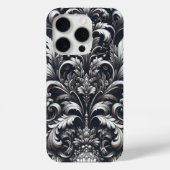 Donker gotisch vet sierbloemen patroon Case-Mate iPhone case (Achterkant)