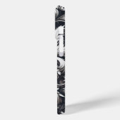 Donker gotisch vet sierbloemen patroon Case-Mate iPhone case (Achterkant / Links)