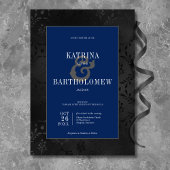 Donker Gotisch Zwart Bloemen Satijn Damast Blauw H Kaart