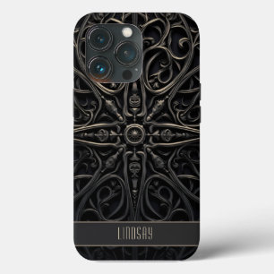 Donker Gotisch Zwart & Brons Filigraan Case-Mate iPhone Case