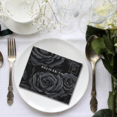 Donker Gotisch Zwart Roos Bloemen E-mail Website All In One Uitnodiging