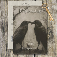 Donker Gotisch Zwart & Tan Raven Paar Bruiloft