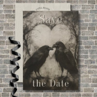 Donker Gotisch Zwart & Tan Raven Paar Bruiloft