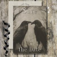Donker Gotisch Zwart & Tan Raven Paar Bruiloft