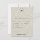 Donker Gotisch Zwart & Tan Raven Paar Diner RSVP Kaartje (Achterkant)