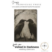 Donker Gotisch Zwart & Tan Raven Script Bruiloft Save The Date