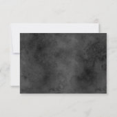 Donker Gotisch Zwart Waterverf Moth Bruiloft QR Co RSVP Kaartje (Achterkant)