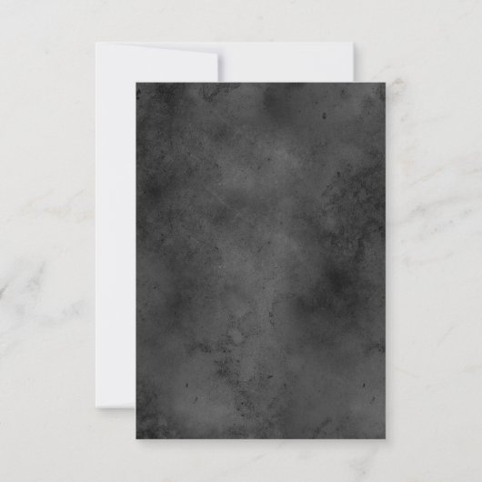 Donker Gotisch Zwart Waterverf Moth Bruiloft Save The Date (Achterkant)