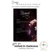 Donker Gotisch Zwart & Wit Orchidee Spells Details Informatiekaartje