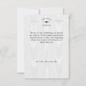 Donker Gotisch Zwart & Wit Schedel Paar Hart Bedankkaart (Achterkant)