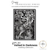 Donker Gotisch Zwart & Wit Skelet Paar Save The Date