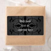 Donker Gotische bloem groot adres of flessenetiket Etiket (Insitu)