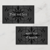 Donker Gotische bloem visitekaartjes te personalis (Voorkant / Achterkant)