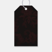 Donker Gotische Bloemen Bestemming Bruiloft Welkom Cadeaulabel (Achterkant)