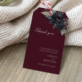 Donker Gotische Bloemen Bourgondische bruiloft Dan Cadeaulabel