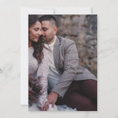 Donker Gotische Bloemen Tot Dood Foto Bruiloft Kaart (Achterkant)