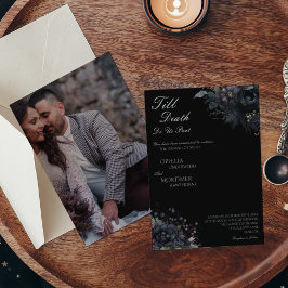 Donker Gotische Bloemen Zwart Tot Dood Foto Bruilo Kaart